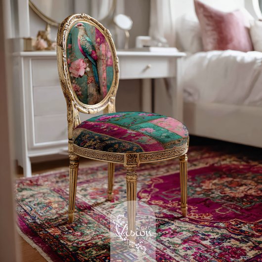 Dream Dynastie, Bird & Floral Patchwork Collage Seidenpapier