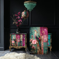 Dream Dynastie, Bird & Floral Patchwork Collage