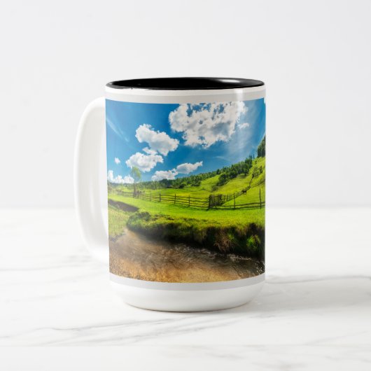 Dream, Edgar Allen Poe, Landschaft, Zweifarbige Tasse (Vorderseite Links)