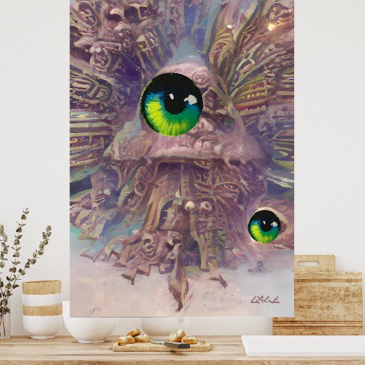 Dream Epiphany Ken Gage Psychedelic Poster (Küche)