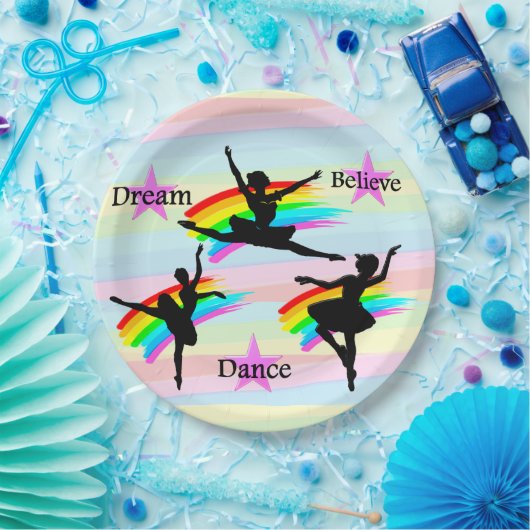 DREAM, ERREICHEN, GLAUBEN DANCER PAPIER TELLER (Party)