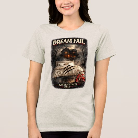 Dream Fail Damen Bella+Canvas Tri-Blend Shirt (Vorderseite)