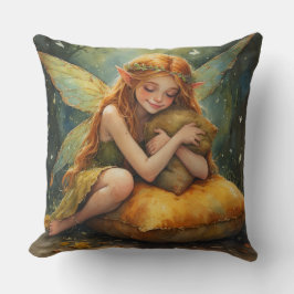 Dream Fairy Holding 2 Pillows Kissen