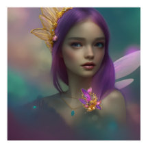 Dream Fantasy Sweet Fairy Girl lila rosa Poster