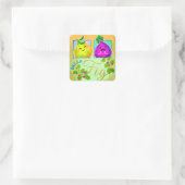 Dream Fig - Punny Garden Square Sticker (Tasche)