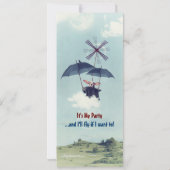 Dream Flight Geburtstagsparty Einladung (Rückseite)