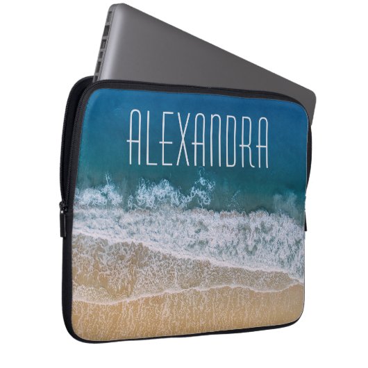 Dream Florida Tropical Sand Beach Kundenname Laptopschutzhülle (Vorne Rechts)