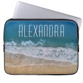 Dream Florida Tropical Sand Beach Kundenname Laptopschutzhülle (Vorderseite)