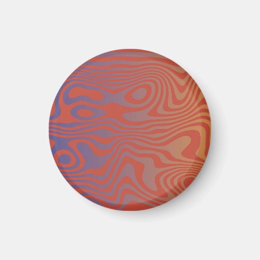 Dream Flow l Abstract Trippy Pattern - No. 01 Magnet (Vorne)