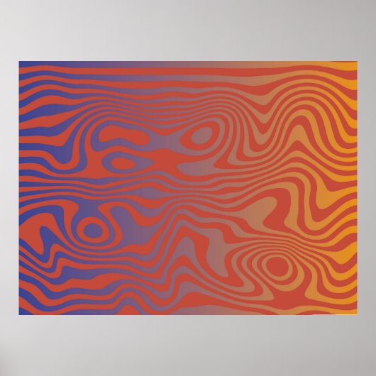 Dream Flow l Abstract Trippy Pattern - No. 01 Poster (Vorne)