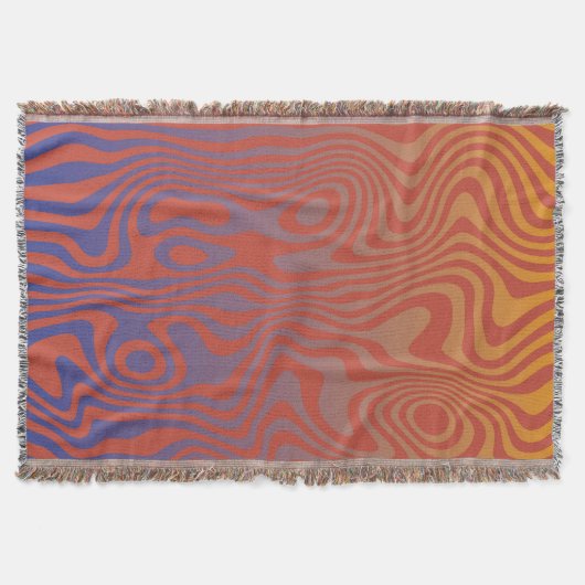 Dream Flow l Abstrakte Trippy-Muster - Nr. 01 Decke (Vorderseite)