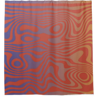 Dream Flow l Abstrakte Trippy-Muster - Nr. 01 Duschvorhang