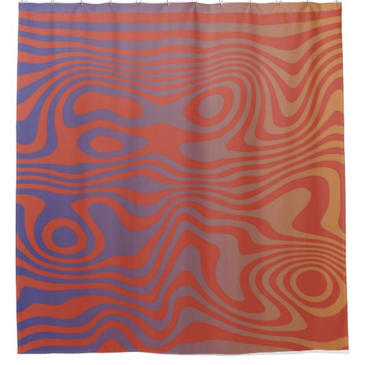 Dream Flow l Abstrakte Trippy-Muster - Nr. 01 Duschvorhang (Vorderseite)