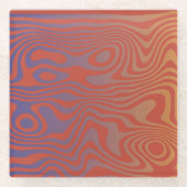 Dream Flow l Abstrakte Trippy-Muster - Nr. 01 Glasuntersetzer (Vorderseite)