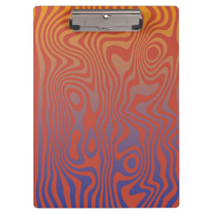 Dream Flow l Abstrakte Trippy-Muster - Nr. 01 Klemmbrett