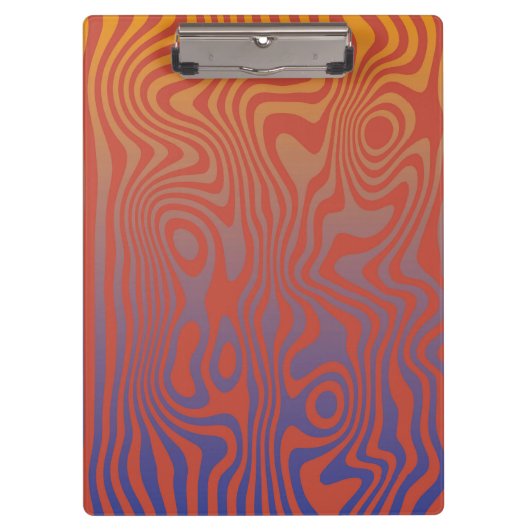 Dream Flow l Abstrakte Trippy-Muster - Nr. 01 Klemmbrett (Vorderseite)