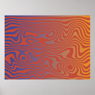 Dream Flow l Abstrakte Trippy-Muster - Nr. 01 Poster