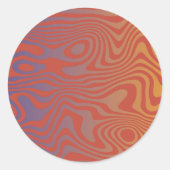 Dream Flow l Abstrakte Trippy-Muster - Nr. 01 Runder Aufkleber (Vorderseite)