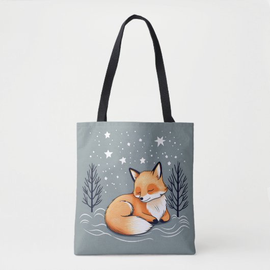 Dream Fox Night Sky Tasche (Vorderseite)