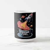 Dream Fuel Graphic: Rocket Launching from Coffee Kaffeetasse (Mittel)
