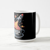 Dream Fuel Graphic: Rocket Launching from Coffee Kaffeetasse (VorderseiteRechts)