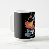 Dream Fuel Graphic: Rocket Launching from Coffee Kaffeetasse (Vorderseite Links)
