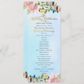 Dream Garden Floral Wedding Program Programm (Vorne/Hinten)