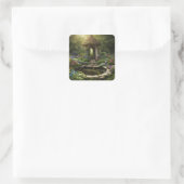 Dream Garden Quadratischer Aufkleber (Tasche)