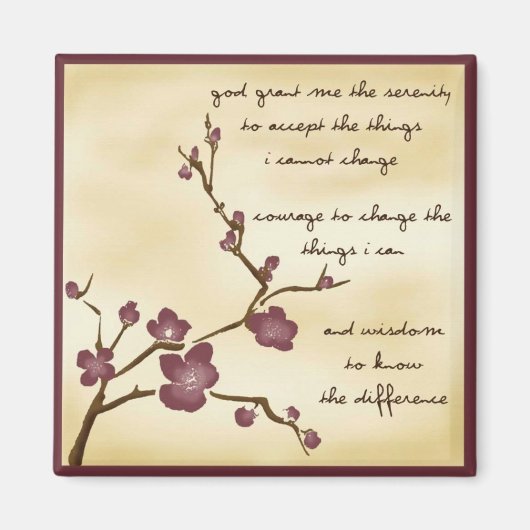 Dream Garden Serenity Gebet Magnet (Vorne)