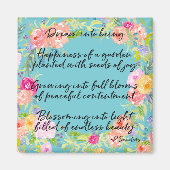 Dream Gedicht Wasserfarbene Flora Magnet (Vorne)