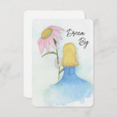 Dream Girl Holding Riant Blume Begleitkarte (Vorne/Hinten)