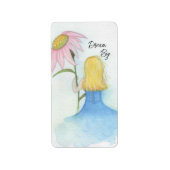 Dream Girl mit Riesengebirge "Dream Big" Adressaufkleber (Vorne)