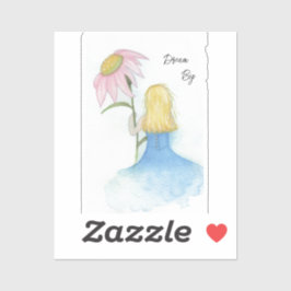 Dream Girl mit Riesengebirge "Dream Big" Aufkleber