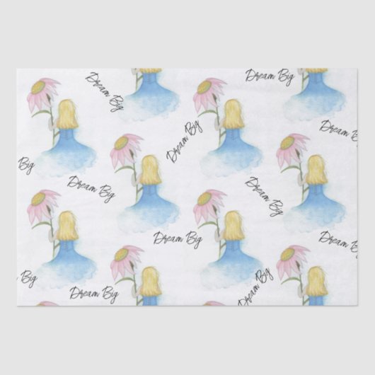 Dream Girl mit Riesengebirge "Dream Big" Seidenpapier (Vorderseite)