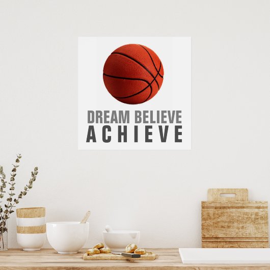 Dream Glaube Basketball Artwork Poster erreichen (Küche)