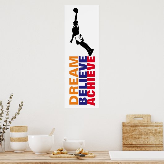 Dream Glaube Basketball Pop Kunst Poster (Küche)
