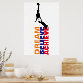 Dream Glaube Basketball Pop Kunst Poster (Küche)