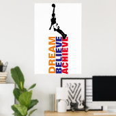 Dream Glaube Basketball Pop Kunst Poster (Heimbüro)