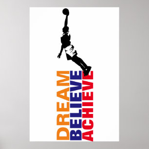 Dream Glaube Basketball Pop Kunst Poster