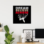 Dream Glaube Basketball Pop Kunst Poster (Heimbüro)