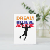Dream Glaube Basketball Pop Kunst Postkarte (Stehend Vorderseite)