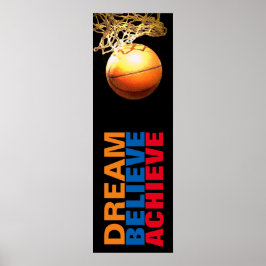 Dream Glaube Basketball Stilvolle Tür erreichen Poster