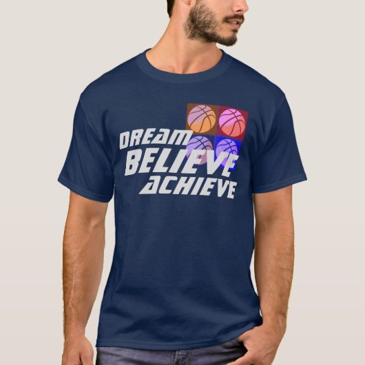 Dream Glaube Pop Kunst Basketball T-Shirt (Vorderseite)