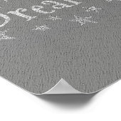 Dream Grau mit Silver Glitzer Poster (Ecke)