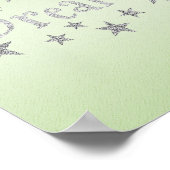 Dream Green mit Silver Glitzer Poster (Ecke)