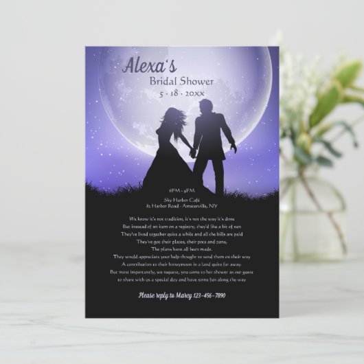 Dream Honeymoon Brautparty - Aufforderung Einladung (Stehend Vorderseite)