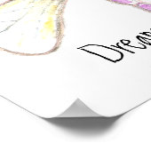 Dream Hope Glaube Dragonfly Poster (Ecke)