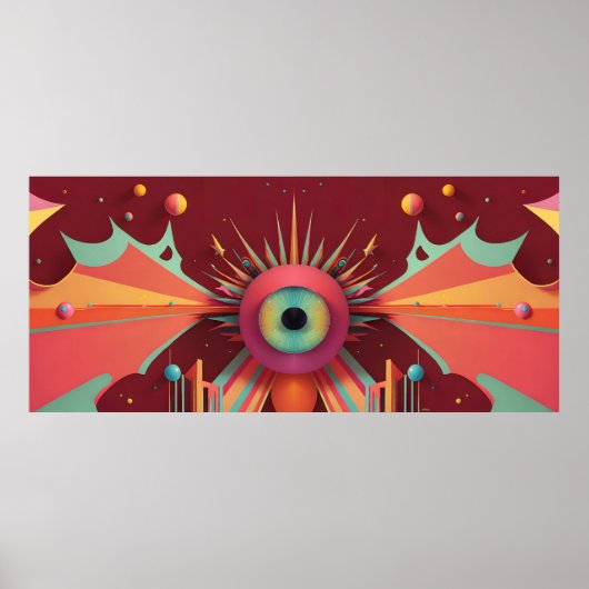 Dream Horizon Ken Gage Fantasy OpArt Poster (Vorne)