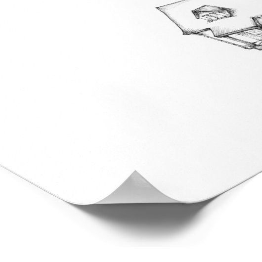 Dream House Fingerprint Wedding Gästebuch (Ecke)