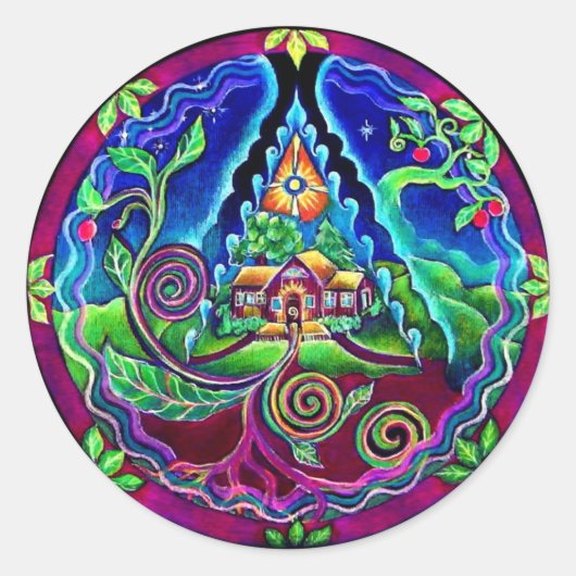 Dream House Sanctuary Mandala Sticker (Vorderseite)